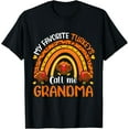 thumbnail image 1 of My Favorite Turkeys Call Me Grandma Thanksgiving Mens T-Shirt, 1 of 7