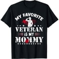 thumbnail image 1 of My Favorite Veteran Is My Mommy Usa Flag Vintage Men Women T-Shirt, 1 of 4
