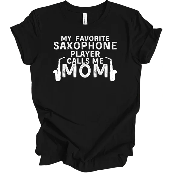 My Favorite Wind Player Calls Me Mom Woodwind Instrument Gift Unisex T-Shirt, up to Size 5XL