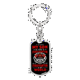 thumbnail image 1 of My Firefighter Son Stainless Steel or 18k Gold Premium Swivel Dog Tag Keychain, 1 of 10