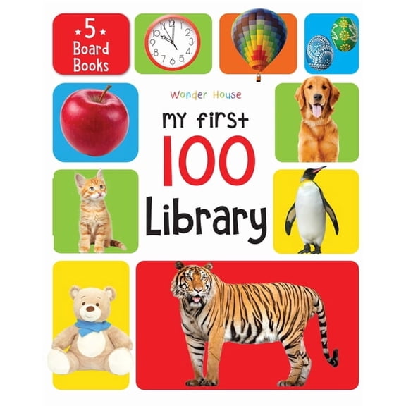 My First 100 Library: Boxset of 5 Early Learning Board Books for Kids/Children (Homeschool / Preschool / Baby/Toddler), (Paperback)