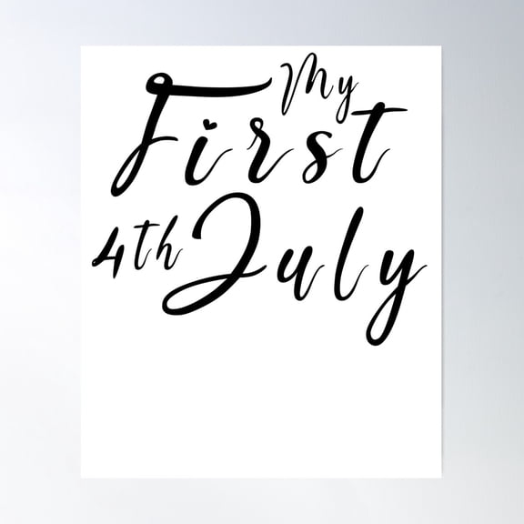 My First 4Th July Commemorative Wall Decor Unframed Paper Print