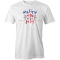 thumbnail image 1 of My First 4th Of July T-Shirt | Patriotic American White Tee Gift, 1 of 5