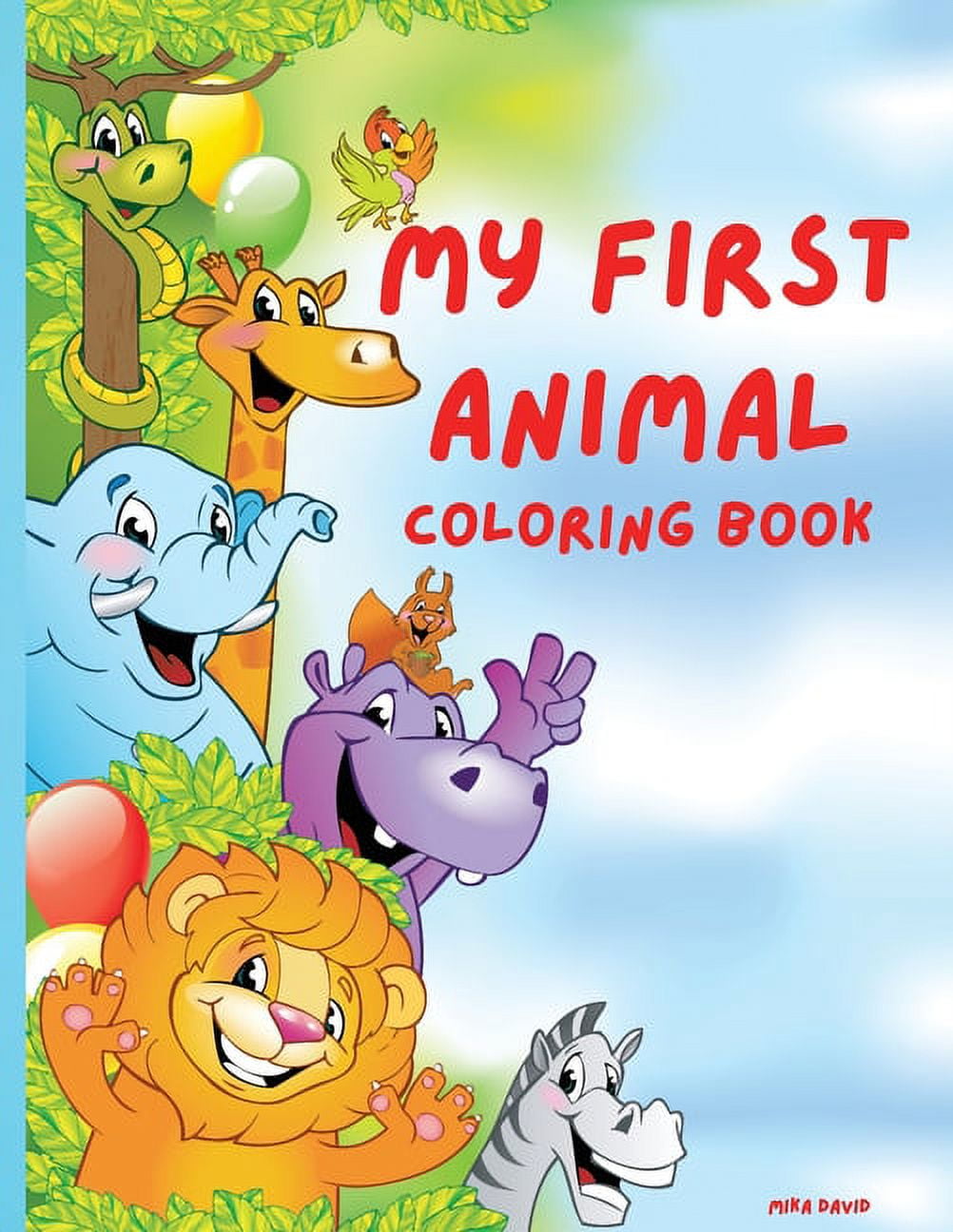 Kids Coloring Books Ages 2-4: Wild Animal Life (Jumbo Coloring Book) [Book]