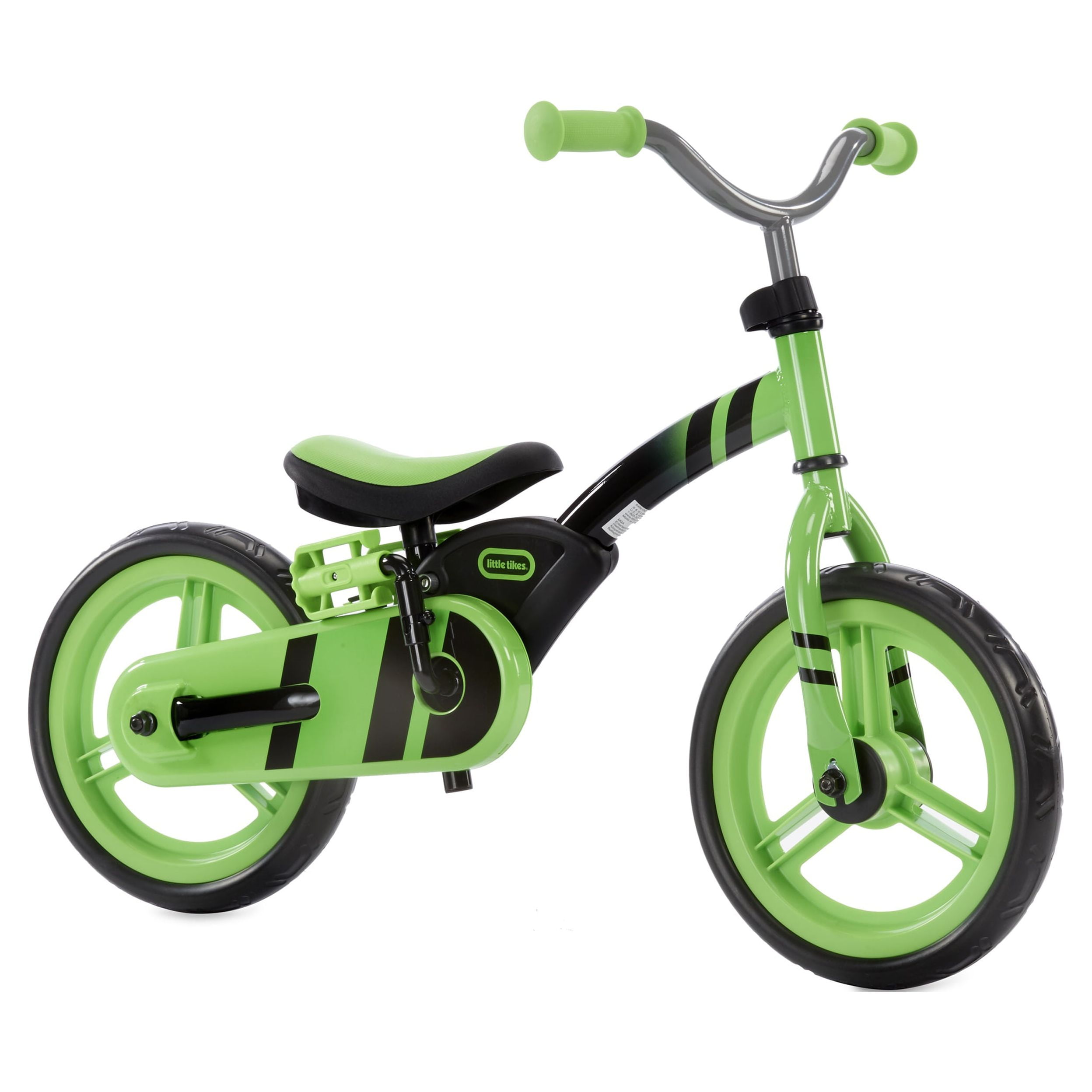 Little Tikes My First Balance-to-Pedal - Bicicleta de entrenamiento para  niños, color verde, edad 2-5 años, 12 pulgadas, 649615C