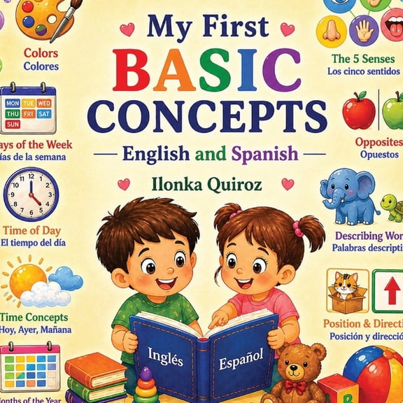 My First Basic Concepts - English and Spanish, (Paperback)