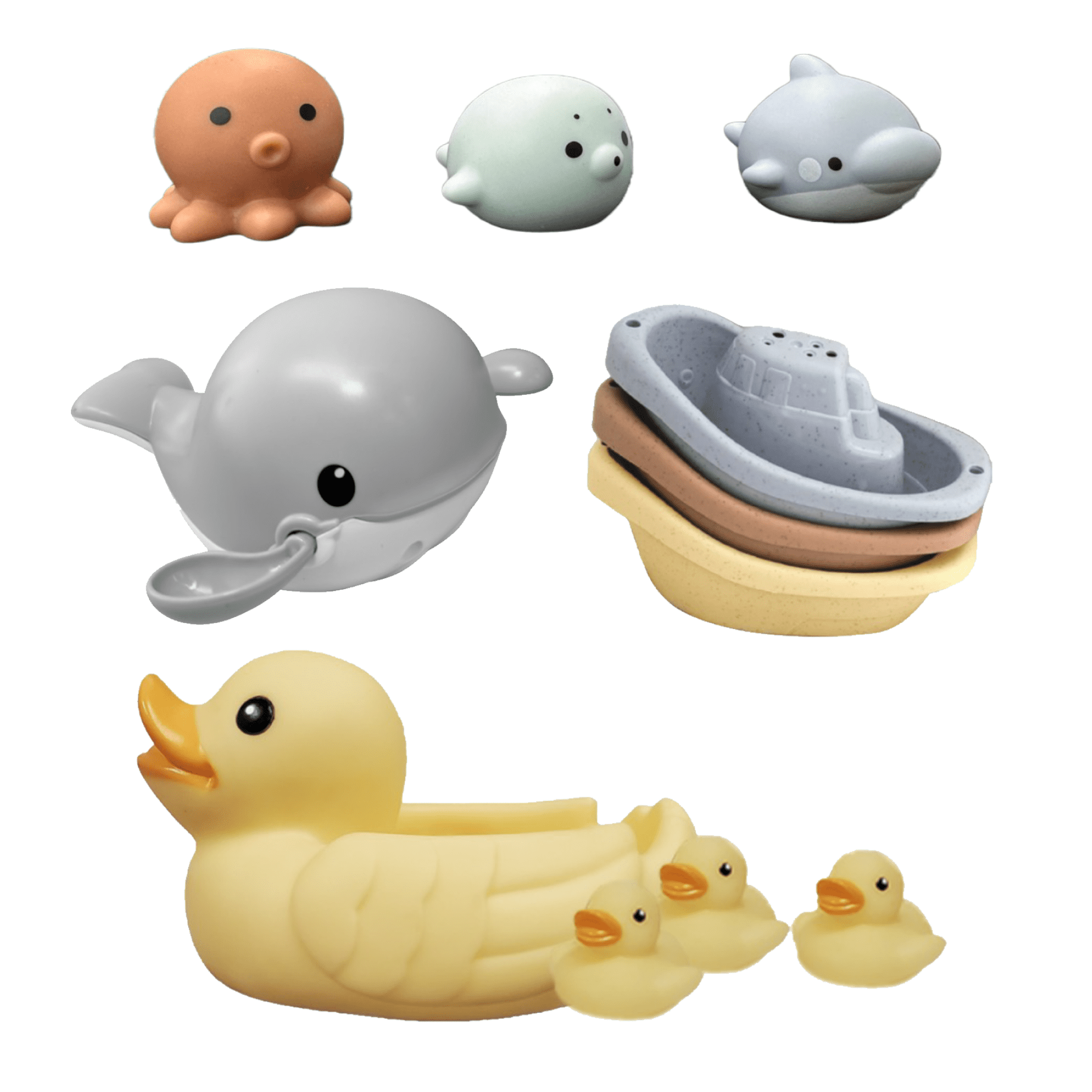 Jool Baby My First Bathtime 12-Piece Gift Set Baby Bath Toys with Storage Bag