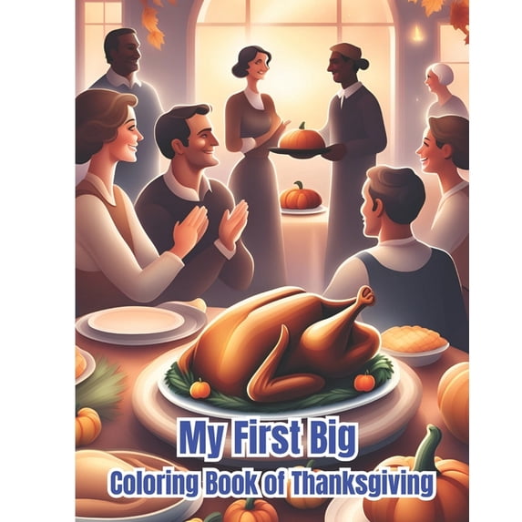My First Big Coloring Book of Thanksgiving: Cute and Fun Thanksgiving Coloring Pages For Kids, Girls, Boys, Teens and Ad, (Paperback)