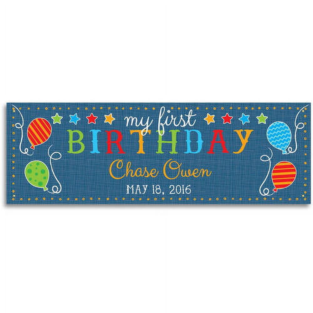 My First Birthday Personalized Banner, Pink or Blue