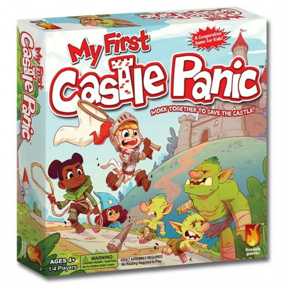 My First Castle Panic, Cooperative Board Games for Kids 4-6 & 6-8, 1-4 Players, 20 Min., Kids Board Games Ages 4-8, Fireside Games