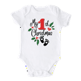 thumbnail image 1 of My First Christmas Baby Bodysuit, Newborn Outfit, Baby Clothes, Gift&nbsp;for&nbsp;Children 12m White, 1 of 1