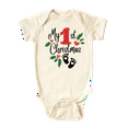 thumbnail image 1 of My First Christmas Baby Bodysuit, Newborn Outfit, Baby Clothes, Gift&nbsp;for&nbsp;Children 3-6m Natural, 1 of 1