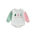 thumbnail image 1 of My First Christmas Baby Boy Girl Outfit Long Sleeve Christmas Tree Sweatshirt Romper Santa Bubble Bodysuit Fall Winter Clothes, 1 of 7
