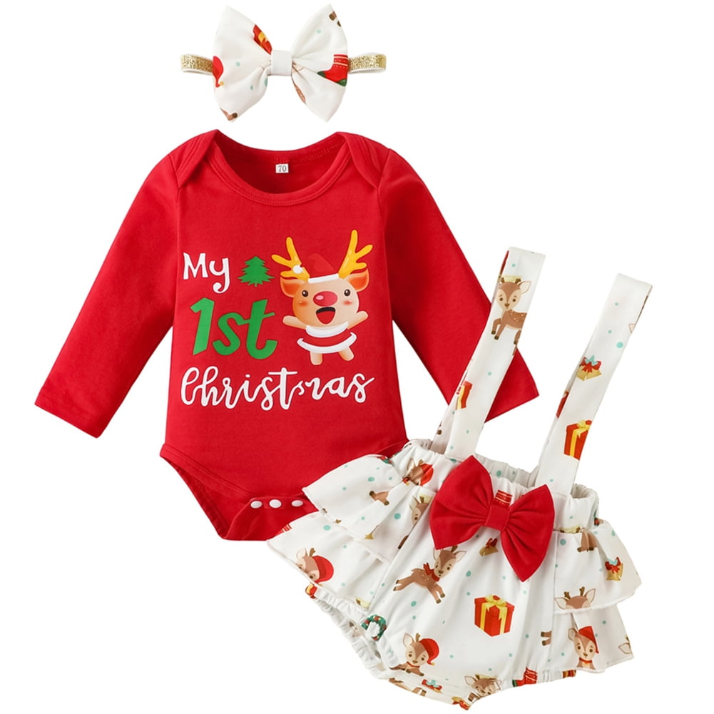 My first christmas outfit baby cheap girl