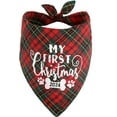 thumbnail image 1 of My First Christmas Dog Bandana for Puppy Small Medium Large Dogs Cat Pet, 1 of 4