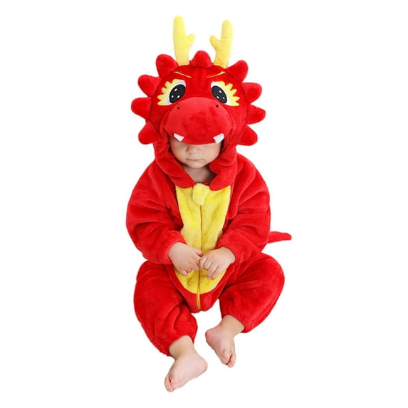 My First Christmas Dress Up Climbing Dragon Costume Romper Newborn Baby Boy Outfit Clothes Infant Hoodie Romper Playsuit Jumpsuit