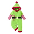 thumbnail image 1 of My First Christmas Infant Baby Girl Boy One Piece Outfit Long Sleeve Hooded Romper Jumpsuit Xmas Clothes, 1 of 9