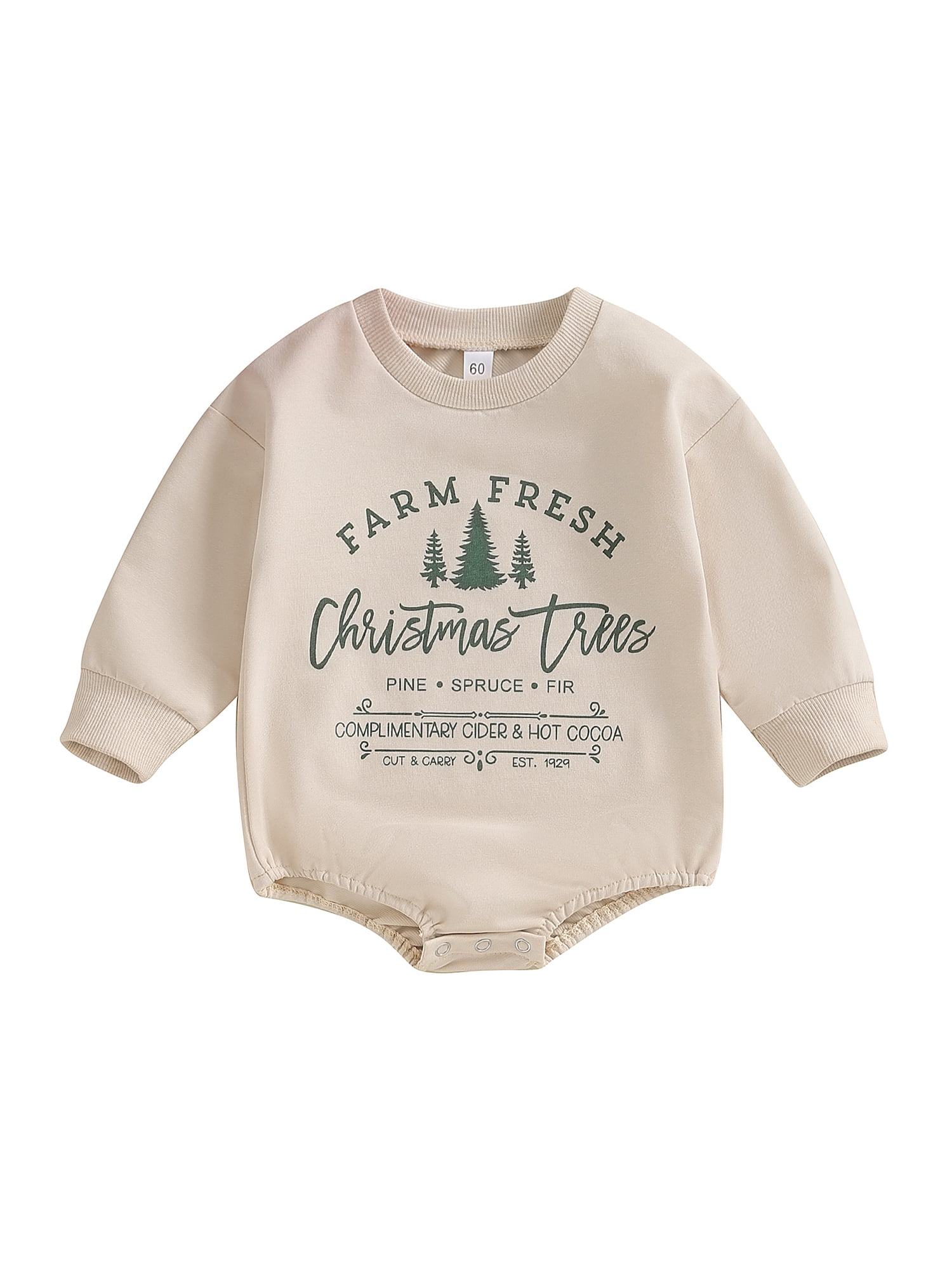 My First Christmas Outfit Baby Girl Boy Letter Bubble Romper Oversized