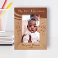 thumbnail image 1 of My First Christmas Personalized Wooden Frame 4" x 6" Brown (Vertical), 1 of 1