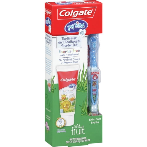 My First Colgate Extra Soft Bristles Toothbrush & Mild Fruit Toothpaste Starter Kit, 2 pc