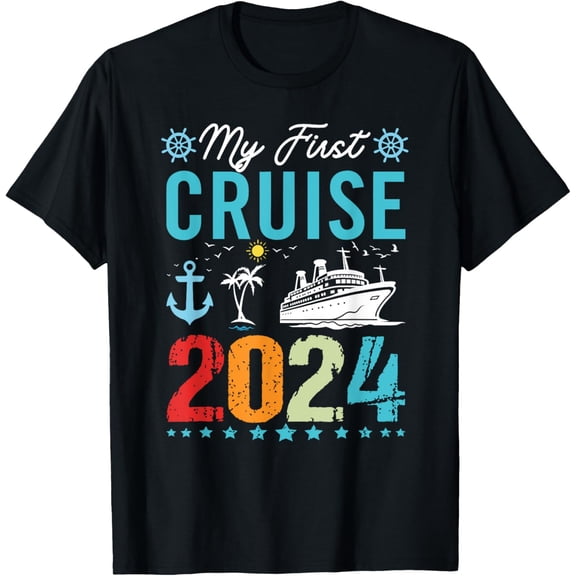 My First Cruise 2024 Funny Family Vacation T-Shirt