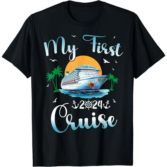 My First Cruise 2024 Travel Palm Cruising Family Vacation T-Shirt