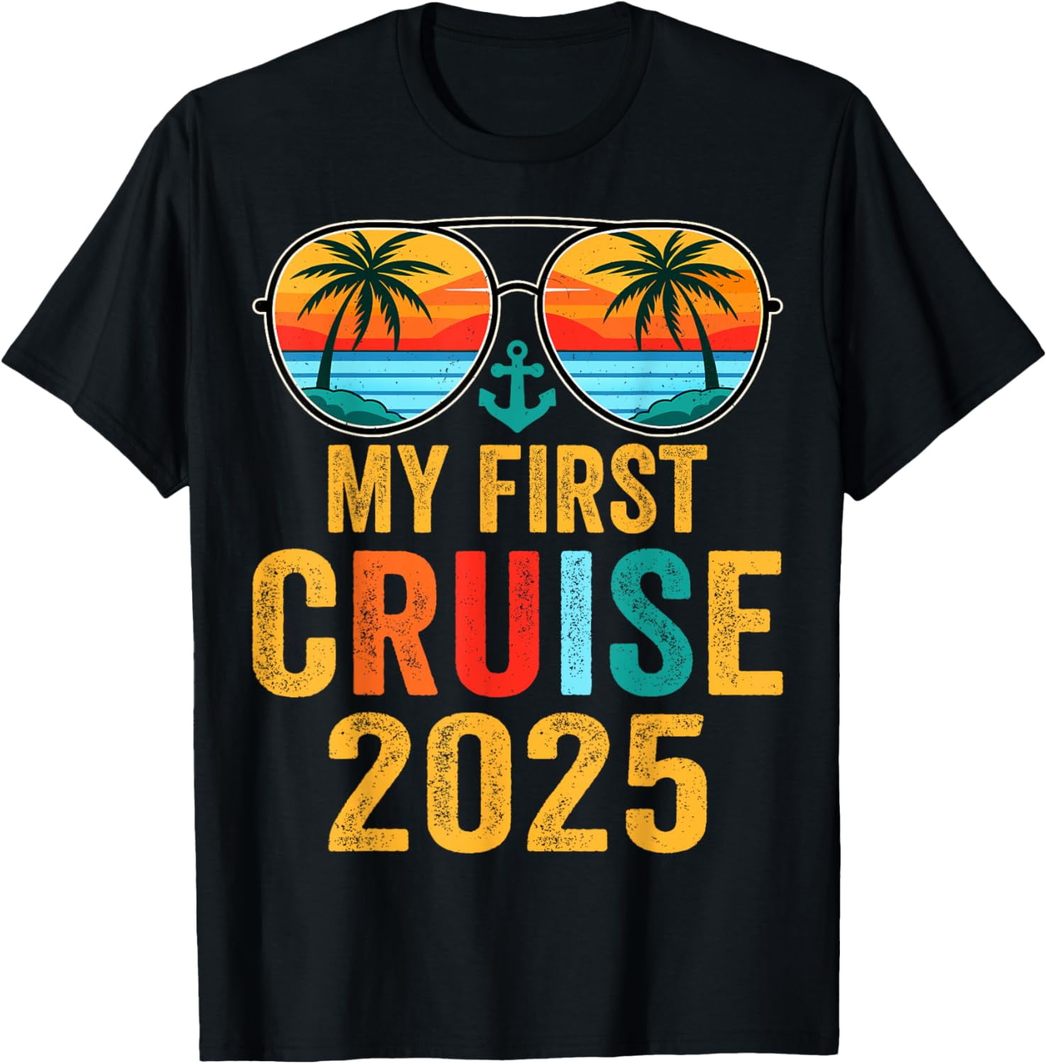 My First Cruise 2025 - Retro Cruising Cruise Trip Vacation T-Shirt ...