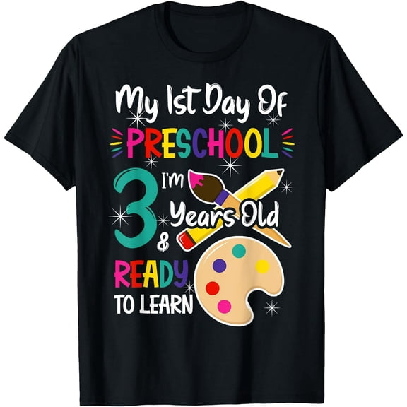My First Day Of Preschool 3 Years old Back to School T-Shirt