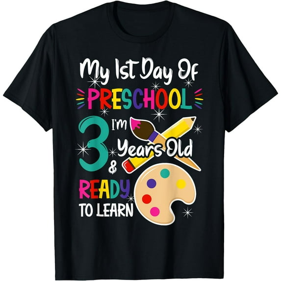 My First Day Of Preschool 3 Years old Back to School T-Shirt
