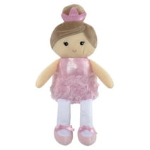 My First Doll 12 Inch Soft Plush Sleeping Cuddle Fabric Rag Doll for Baby, Infant and Toddler Girls with Rattle Inside - Emma Ballerina