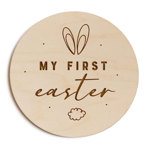My First Easter Baby Wooden Milestone Card