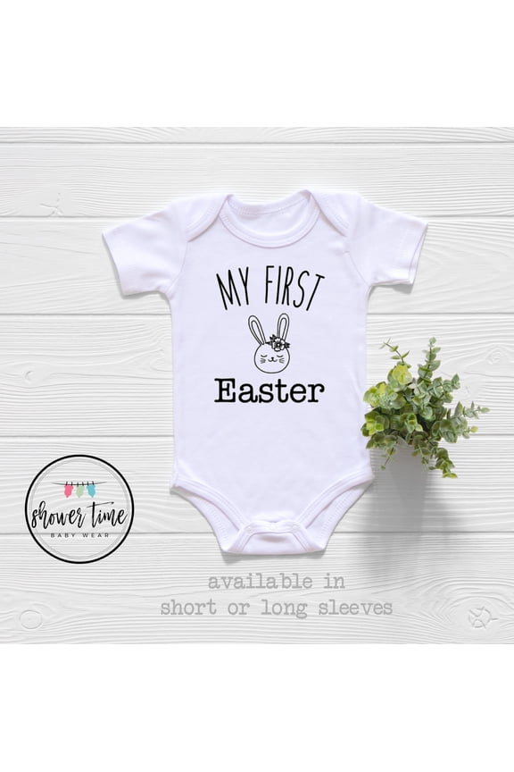 My First Easter Onesie - Littlest Bunny Bodysuit - Littlest Bunny Onesie - Easter Bunny Onesie-Cute Easter Baby Gift-Cute Spring Onesie Cool Baby Clothing, BABY BODYSUIT LAT 4424