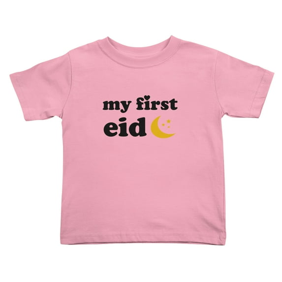 My First Eid Funny Toddler T Shirts for Boys Girls (Pink, Youth L)