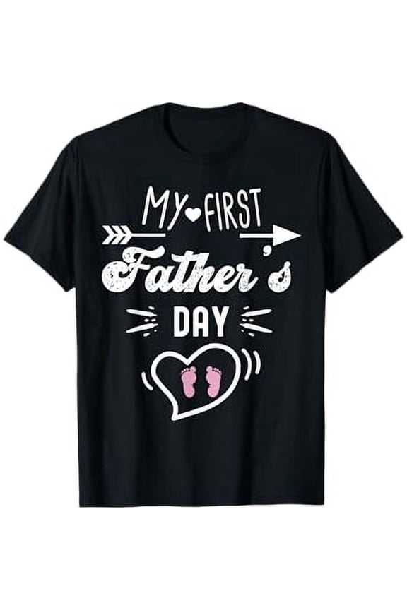 My First Father's Day First Time Daddy New Dad Matching T-Shirt