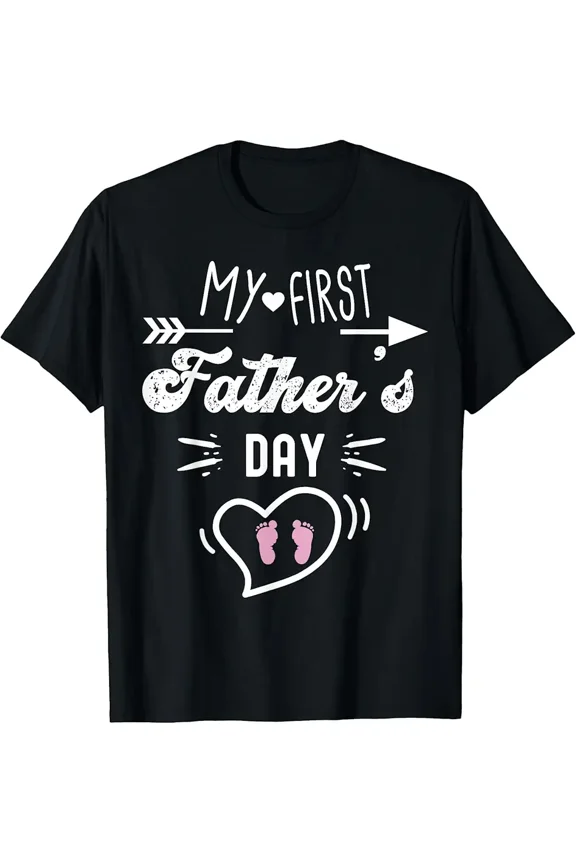 My First Father's Day First Time Daddy New Dad Matching T-Shirt