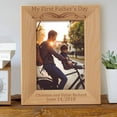 thumbnail image 1 of My First Father's Day Personalized Wooden Picture Frame 8" x 10" Brown (Vertical), 1 of 1