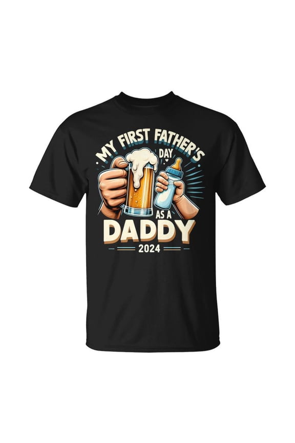 My First Fathers Day As A Daddy Black Dad Black Father TShirt