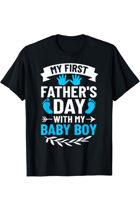 My First Fathers Day Baby Boy Outfit First Time Dad T-Shirt Unisex S-5XL Hot Trending Shirt, Vintage Birthday Gift