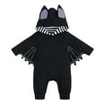 thumbnail image 1 of My First Halloween Outfit Baby Bat Romper Jumpsuit Soft Comfortable Clothes for Boys Girls Toddler Black, 1 of 9