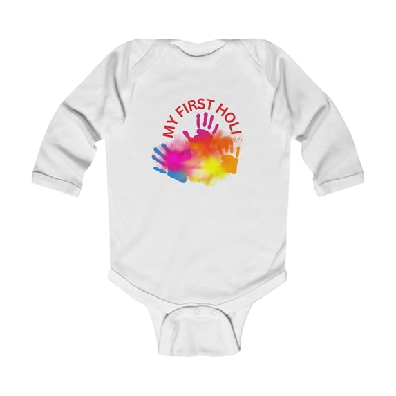 My First Holi Baby Bodysuit One Piece for Baby's 1st Festival of Color