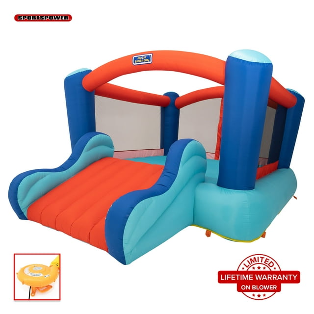 My First Inflatable Bounce House with Slide and with Lifetime Warranty on Heavy Duty Blower