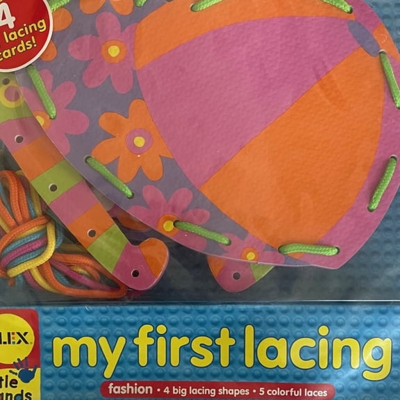My First Lacing Cards Fashion Preschool Activity Set, Hat Sunglasses Purse Shoes