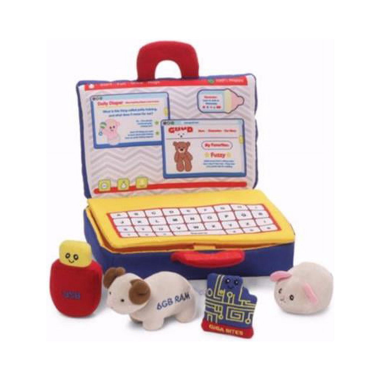 Stuffed Computer Toy My First Laptop Playset - Baby Stuffed Animal by GUND (4059068 ...