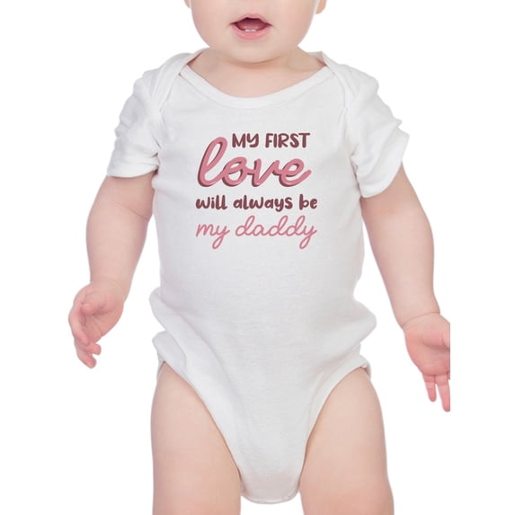 My First Love, Quote Bodysuit Infant -Smartprints Designs, Newborn