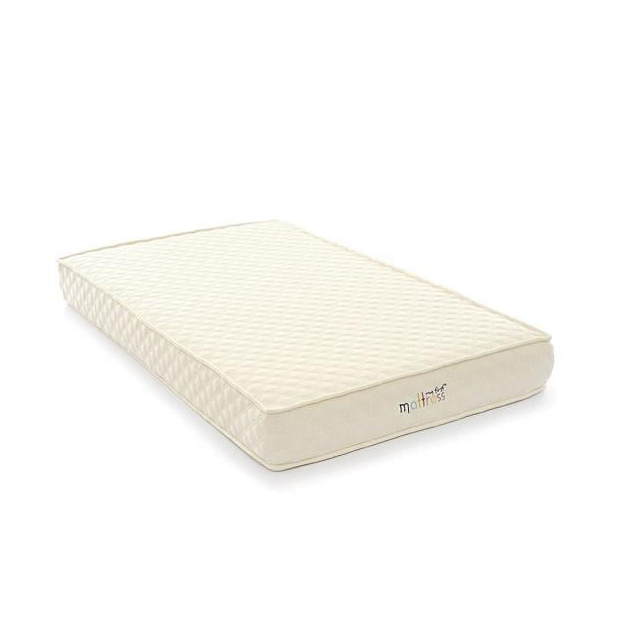 My First Mattress Memory Foam Crib Mattress with Quilted Waterproof Cover Off White