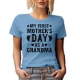 thumbnail image 1 of My First Mother's Day as a Grandma, Grandmother of a Newborn Baby, Baby Blue T-Shirt, Large, 1 of 5