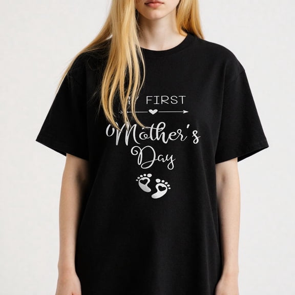 My First Mothers Day Printing T Shirt Womens Tee