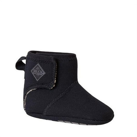 Muck Boot Unisex-Kid's My First MUCKS Crib Shoe, Black, 8.M Regular US Little Kid