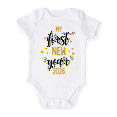 thumbnail image 1 of My First New Year Baby Bodysuit, Newborn Outfit, Baby Clothes, Gift&nbsp;for&nbsp;Children 12m White, 1 of 2