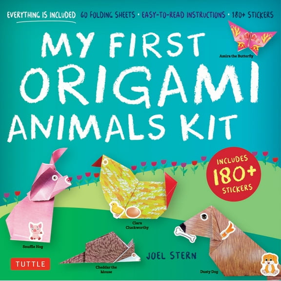 My First Origami Animals Kit: Everything Is Included: 60 Folding Sheets, Easy-To-Read Instructions, 180+ Stickers (Other)